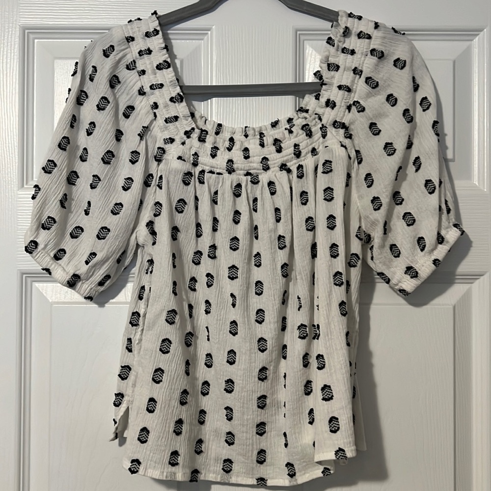 LOFT Embroidered Boho Top